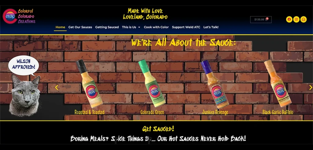 Colorful Colorado Creations website screenshot