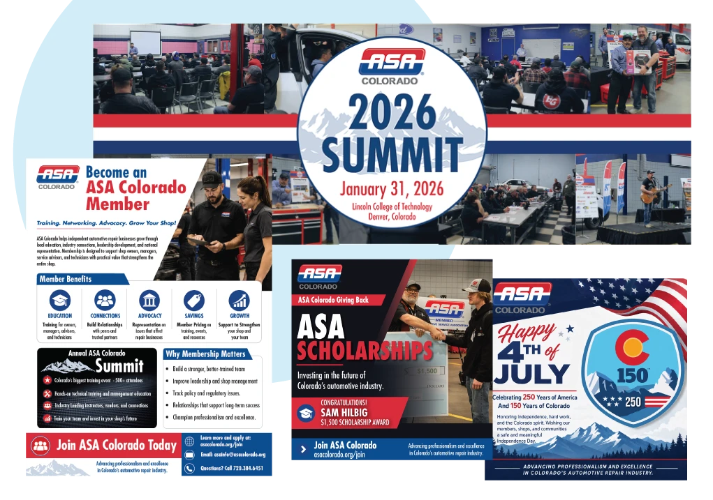 ASA Colorado brand and campaign graphics