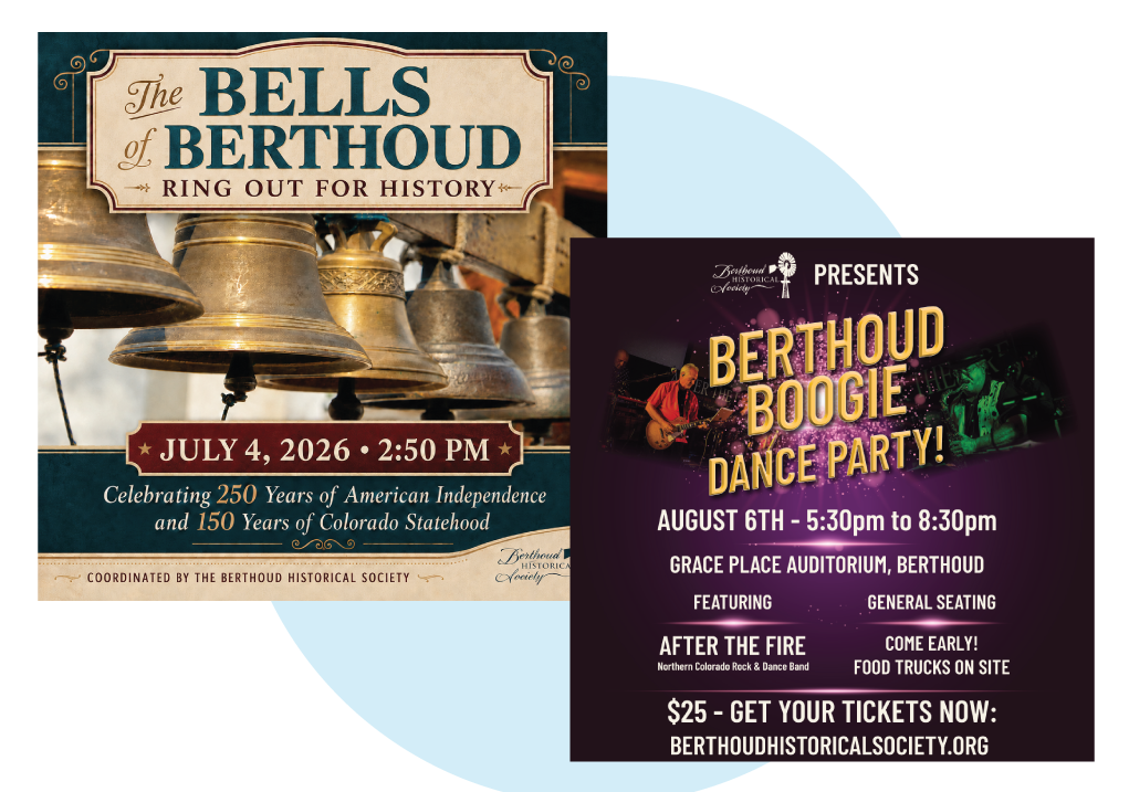 Berthoud Historical Society social media graphics
