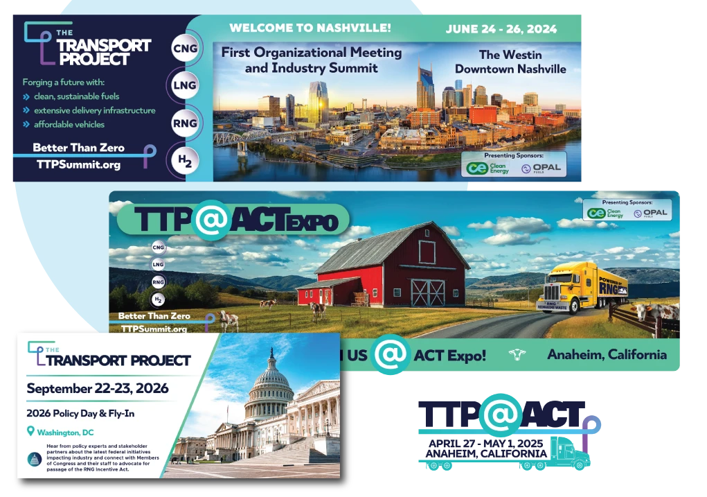 The Transport Project event brand graphics