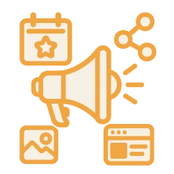 Branded social media graphics icon