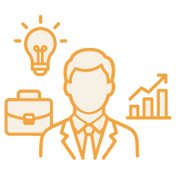 Icon representing professionals and business growth