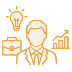 Icon representing professionals and business growth