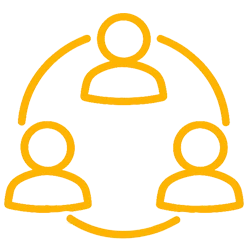 Icon representing staff and team