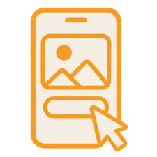 Mobile experience and UX icon